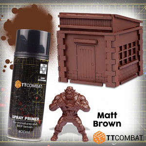 TTCombat Colour Spray Primer - Matt Brown
