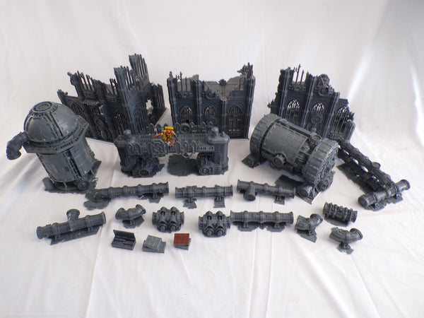 Imperialis Scenery - including Ruins , Promethium Relay Pipes , Thermic Plasma Regulators