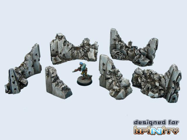 Concrete Wall Destroyed Set (6)