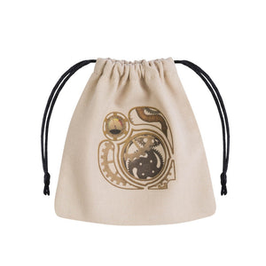 Steampunk Beige & Multicolor Dice Bag