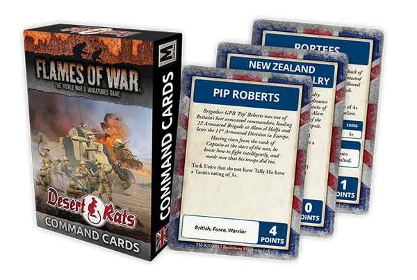 Flames of War Desert Rats Command Cards