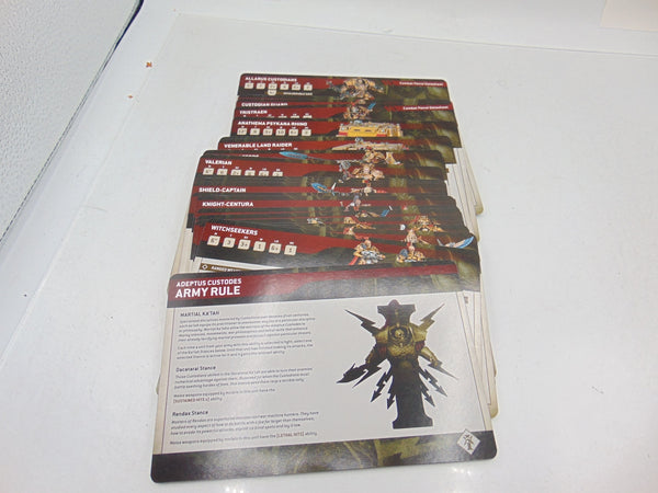 Datasheet Cards Adeptus Custodes