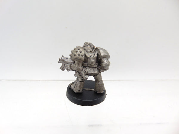 Space Marine with Bionic Eyes and Bolter