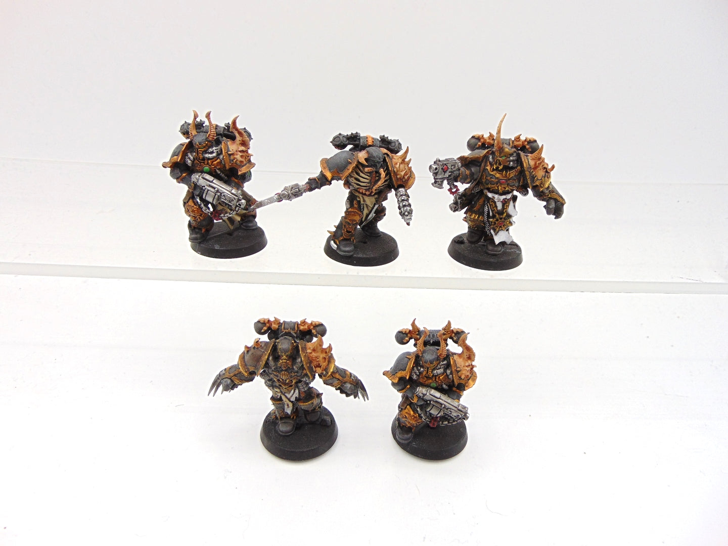painted miniature death guard champion plague marine nurgle