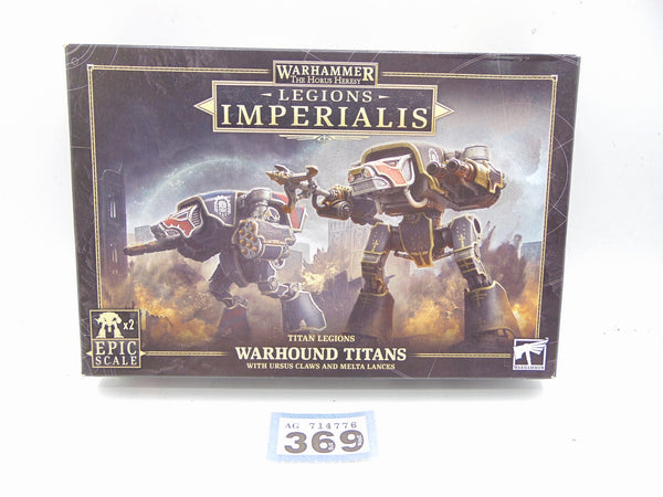 Legions Imperialis: Warhound Titans with Ursus Claws and Melta Lances