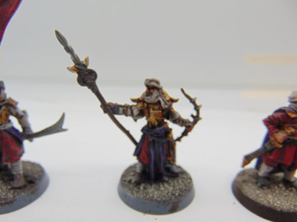 Haradrim Captain Warrior with War Horn and  Banner Bearer,