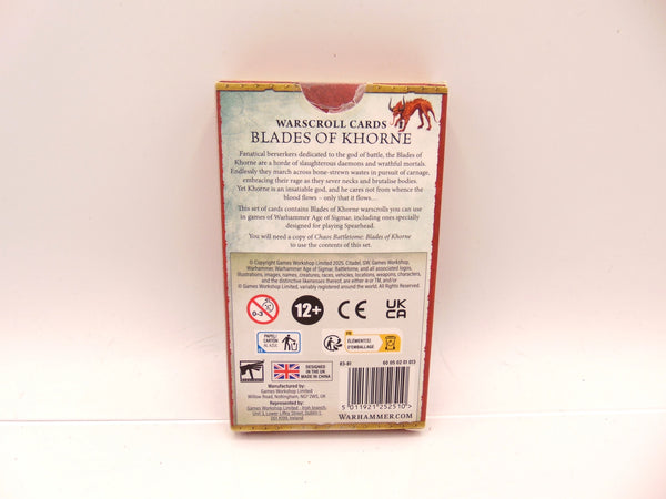 Warscroll Cards: Blades of Khorne 4th Edition