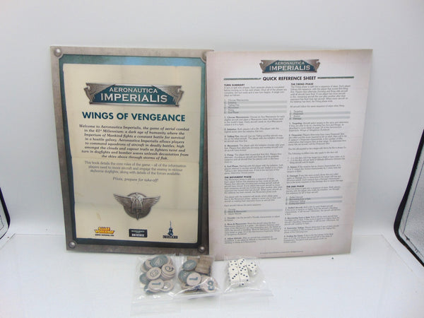 Wings of Vengeance Rulebook with Tokens & Dice