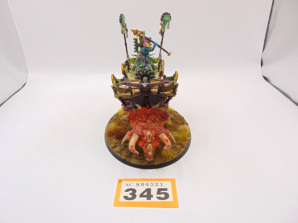 Skink Priest on Stegadon