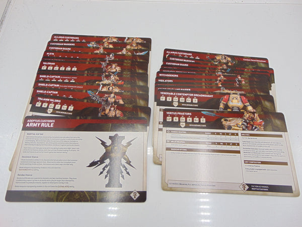 Datasheet Cards Adeptus Custodes