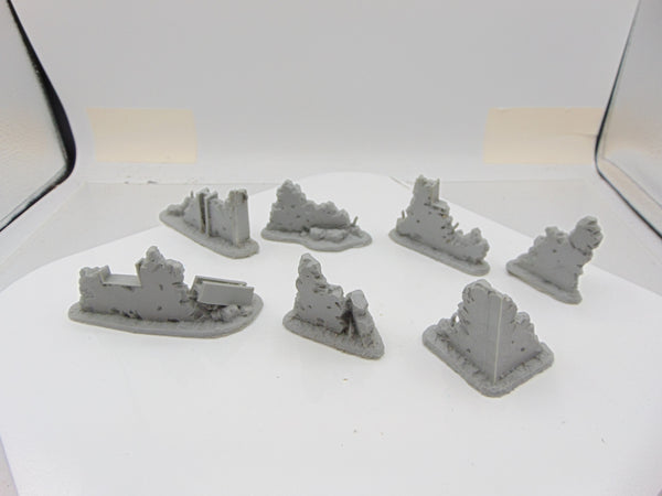 War-Torn City Rubble and Building Terrain / Ruins