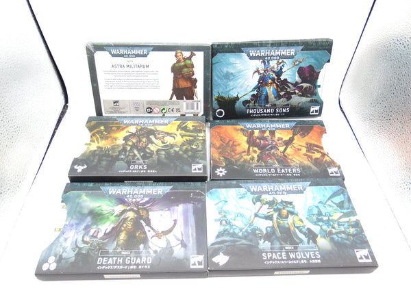 Index Astra Militarum, Thousand Sons, World Eaters, Orks, Space Wolves, Death Guard