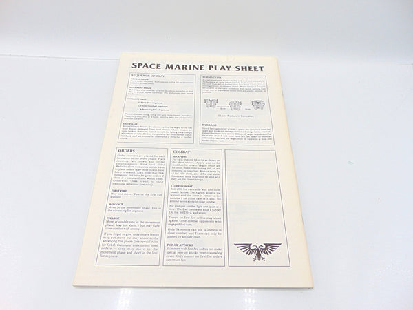 Epic Space Marine Rule Book