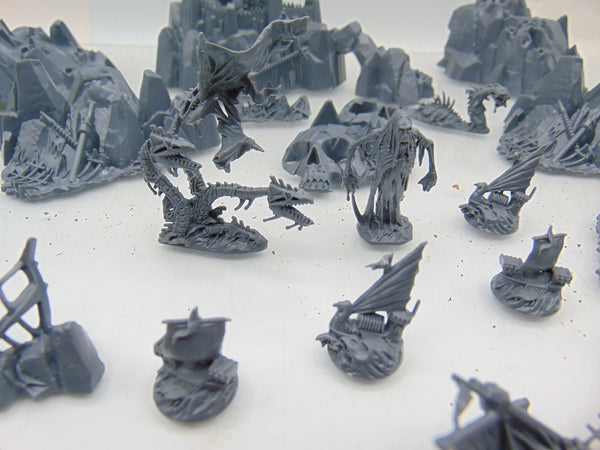 Dreadfleet Scenery Monsters and Ships