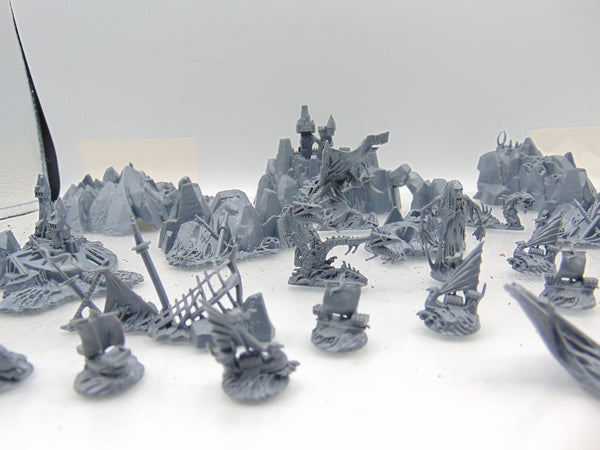 Dreadfleet Scenery Monsters and Ships
