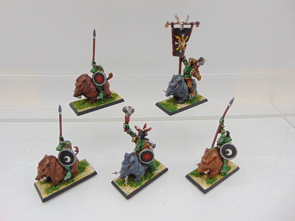 Savage Orc Boar Boyz with Hero and Standard