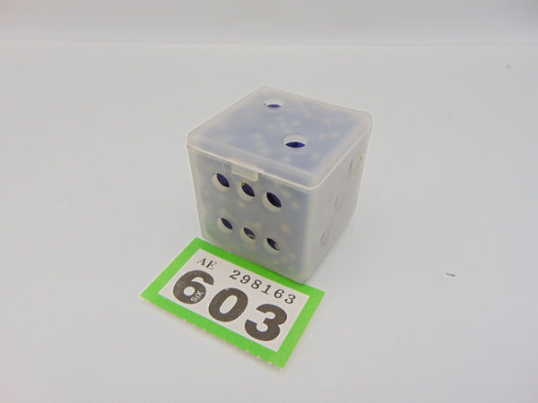 Blue dice cube