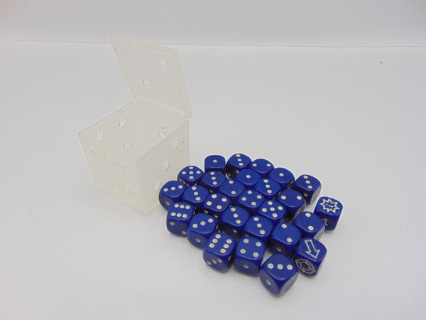 Blue dice cube