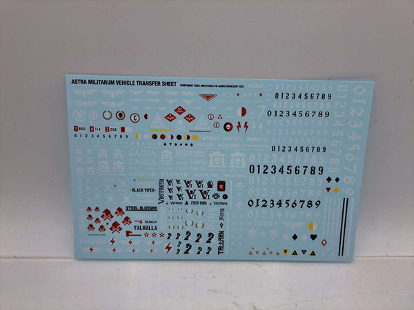 Astra Militarum Vehicle Transfer Sheet