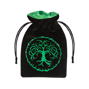 Forest Black & Green Velour Dice Bag - BFOR121