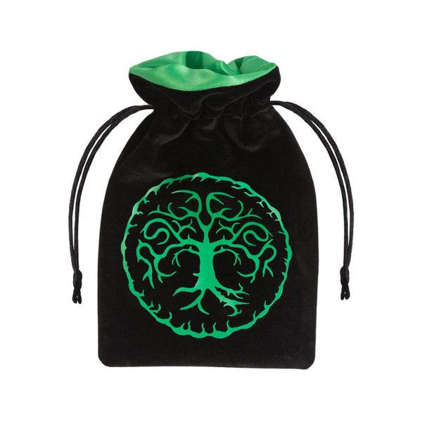 Forest Black & Green Velour Dice Bag - BFOR121