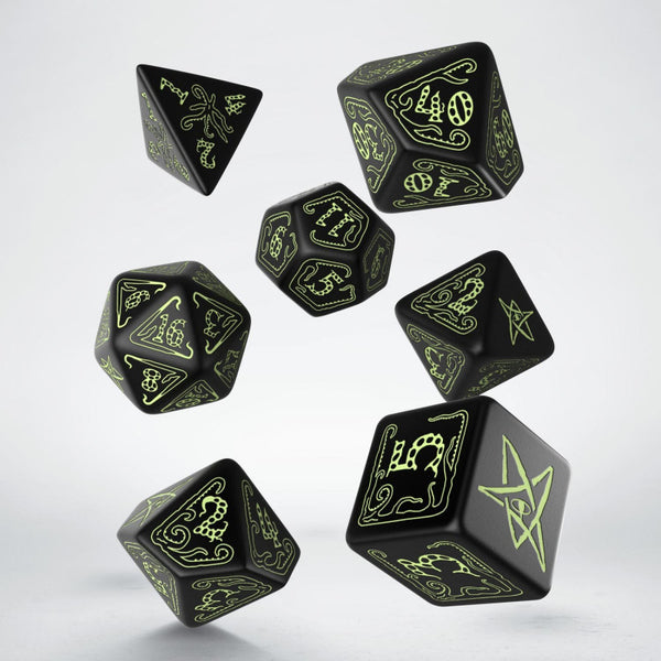 Call of Cthulhu Black & Glow-in-the-Dark Dice Set (7) - SCTH19