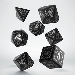 Bloodsucker Black & Silver Dice Set (7)