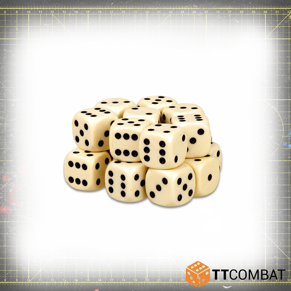 Ivory D6 Dice (20)
