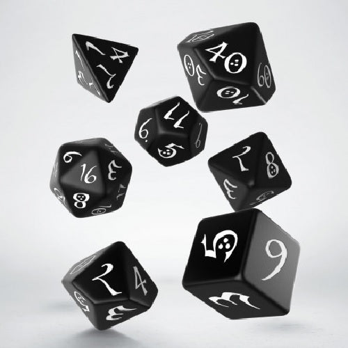 Classic RPG Black & White Dice Set (7)