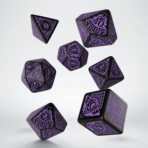 COC Horror on the Orient Express Black & Purple Dice Set (7)
