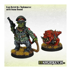 Iron Reich Orc Taskmaster with Gnaw Hound (2)