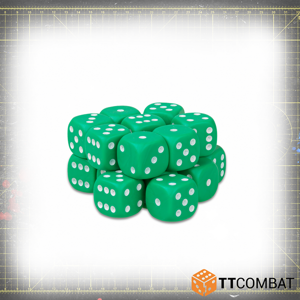 Green D6 Dice (20)