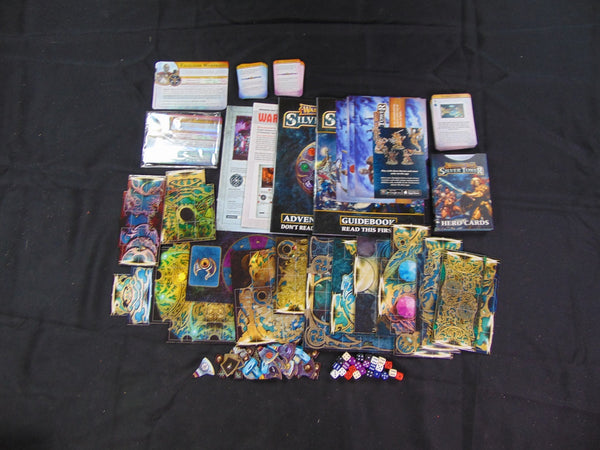 Silver tower with Hero Cards and foil promo cards