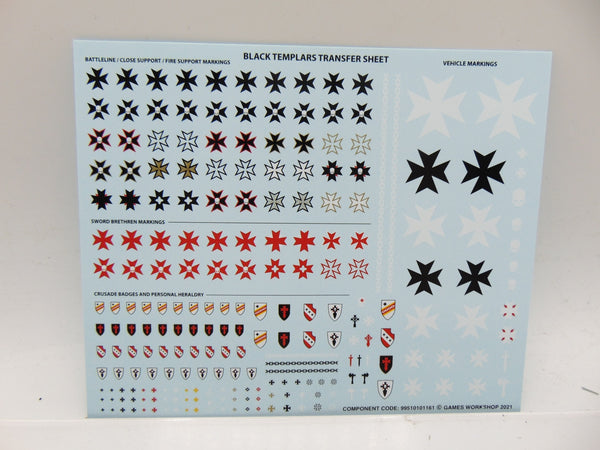 Black Templars Transfer Sheet