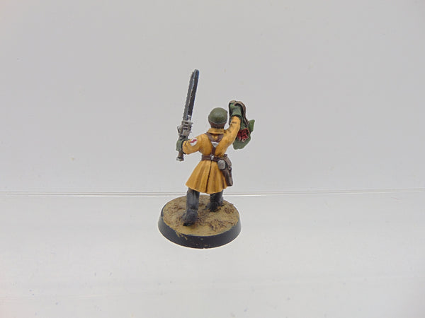Steel Legion Sergeant with Chainsword Ork Head