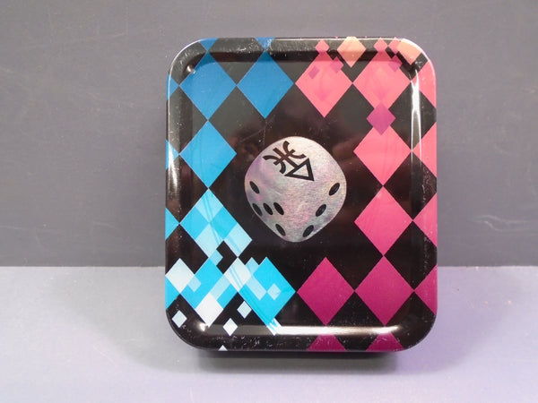 Empty Harlequin Dice Tin