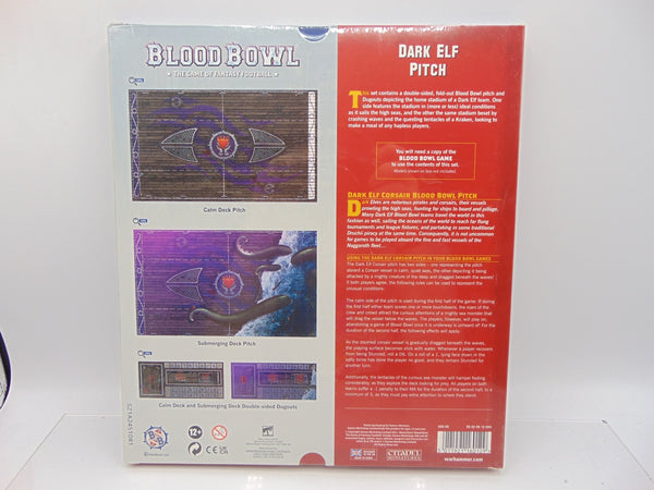 Blood Bowl Dark Elf Pitch – Double-sided Pitch and Dugouts Set