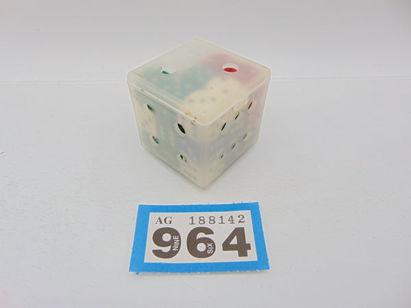 Assorted colours dice with cube