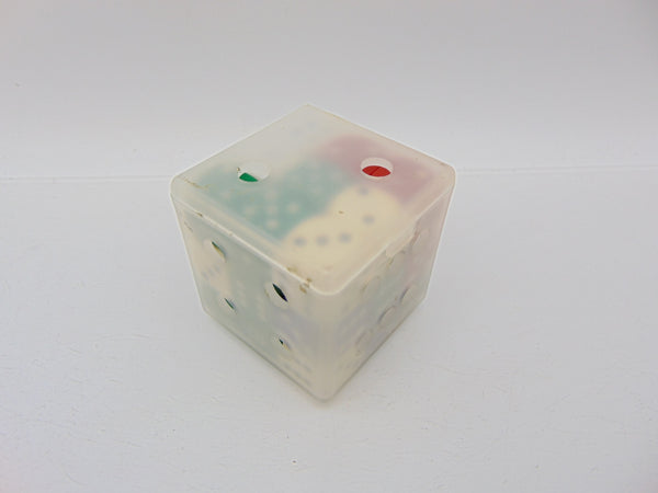 Assorted colours dice with cube