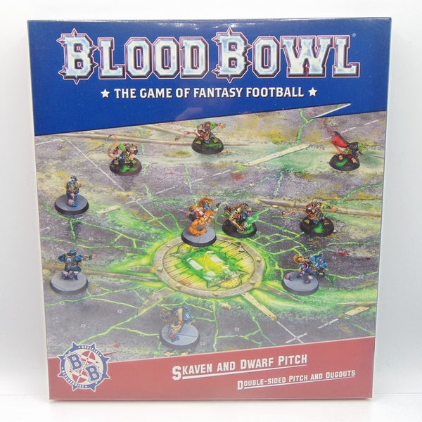 Blood Bowl Dwarf & Skaven Pitch – Double-sided Pitch and Dugouts Set