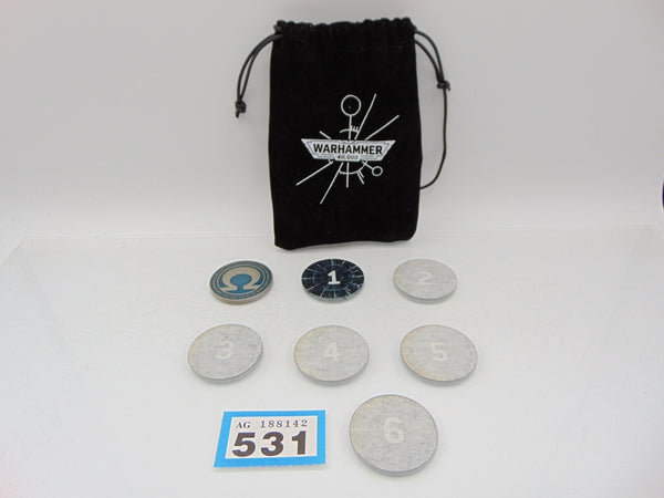 Indomitus Limited Edition Dice Bag Objective Markers and Coin