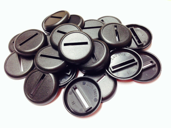 30mm Round Lip Slotted Bases