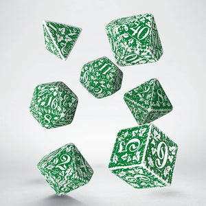 Forest White & Green Tundra Dice Set (7)