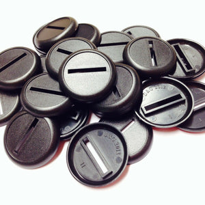 30mm Round Lip Slotted Bases