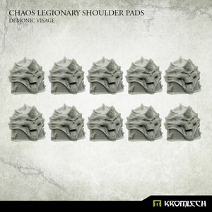 Chaos Legionary Shoulder Pads: Demonic Visage